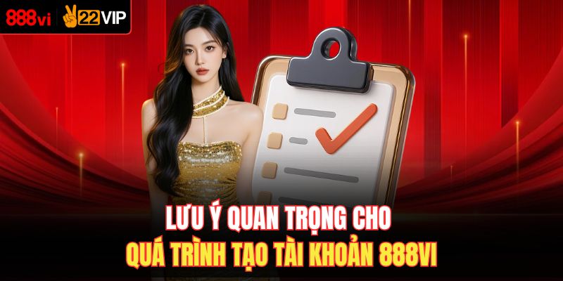 Lưu ý quan trọng cho quá trình tạo tài khoản 888VI